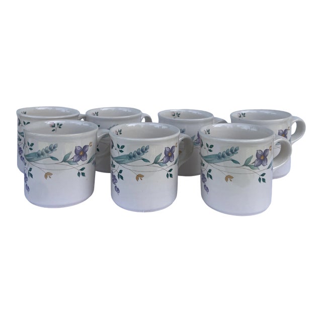 1990s Pfalzgraff April Mug Set- Set of 7 For Sale