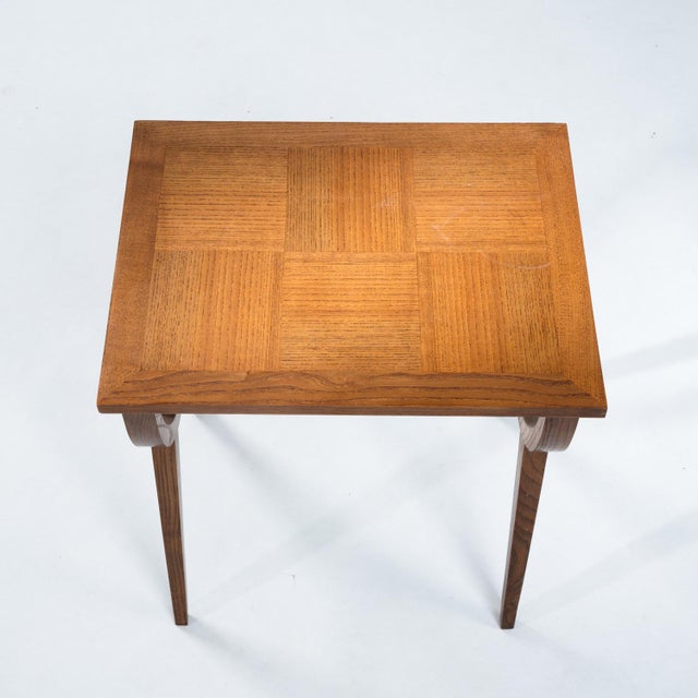 Mid-Century French Oak Parquetry Nesting Tables, 1950s, Set of 3 For Sale - Image 13 of 14