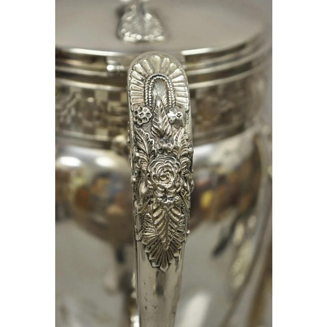 Antique Wilcox Silver Plated Victorian Ornate Tilt Stand Water Lemonade Pitcher For Sale In Philadelphia - Image 6 of 12