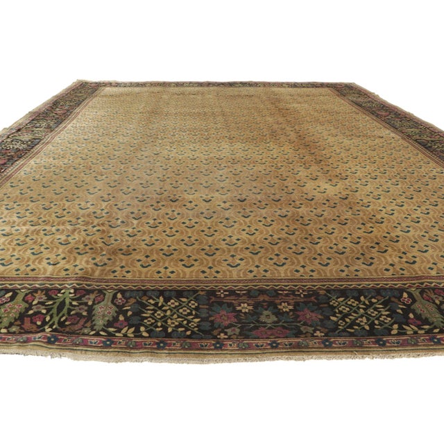 Antique Indian Agra Rug, 09'09 X 14'00 For Sale - Image 4 of 9
