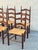 Mid 20th Century Set of 6 French Provincial Ladderback Dining Chairs With Rush Seats For Sale In Philadelphia - Image 6 of 12