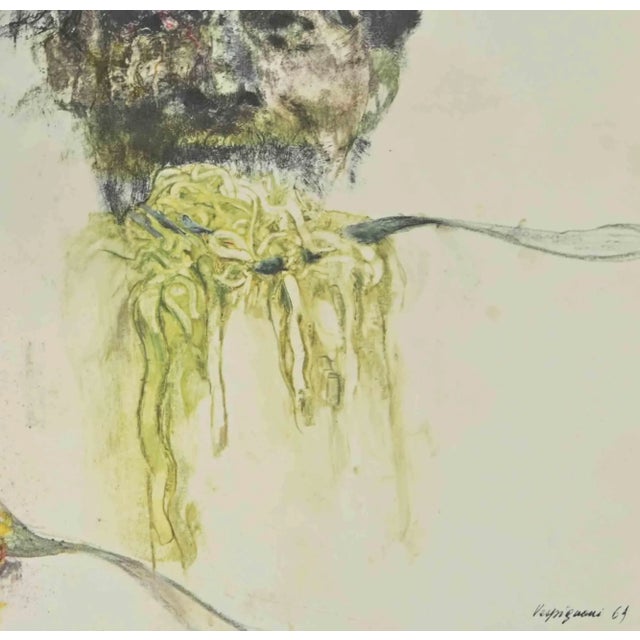Pasta is a phototype print reproducing drawing by Renzo Vespignani of the 1960s Signed on the plate lower right. The...