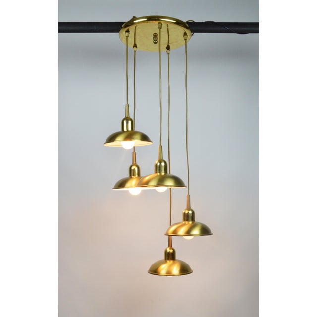 Gold Cascade Lamp, 1980s For Sale - Image 10 of 14