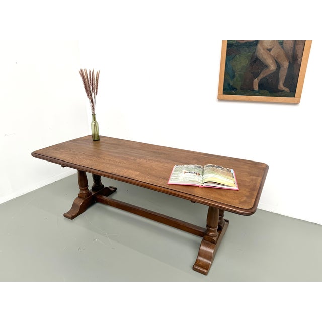 Oak Farmhouse Table, 1950s For Sale - Image 12 of 18
