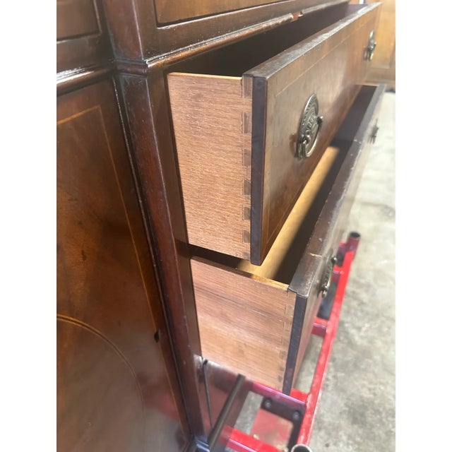 Traditional Vintage Baker Furniture Company Grand Rapids Mahogany Georgian Sideboard Buffet - Circa 1960 For Sale - Image 3 of 5
