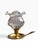 Elegant vintage brass chamberstick candle holder featuring a removable clear glass hurricane shade with a beautifully...