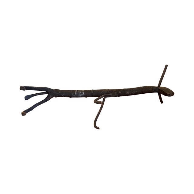 Late 20th Century Hand Forged Brutalist Iron Longhorn Bull Sculpture Folk Art Metal Figure For Sale In West Palm - Image 6 of 11