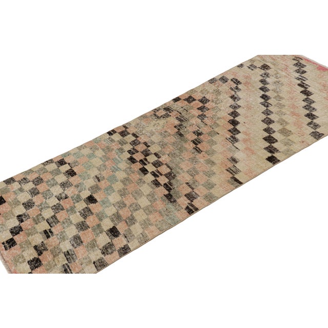 Rug & Kilim Vintage Zeki Müren Runner With Polychromatic Geometric Patterns From Rug & Kilim For Sale - Image 4 of 8