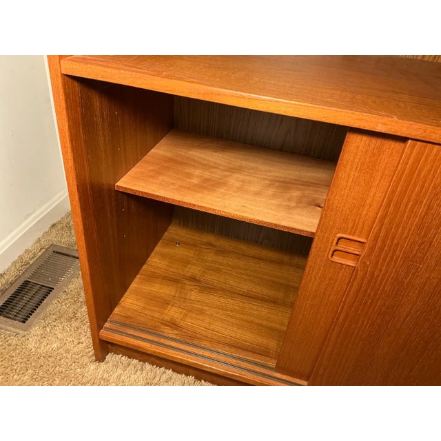 Danish Modern Teak Veneer Bookcase Wall Unit For Sale - Image 9 of 9
