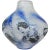 Vintage Murano Seguso Arte Vetro Blue Black Abstract Scavo Surface Texture Italian Art Glass Flower Vase For Sale - Image 10 of 10