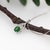 Green Tsavorite Pendant with Natural Diamonds in Solid 14K White Gold Round 5.5mm For Sale - Image 8 of 8