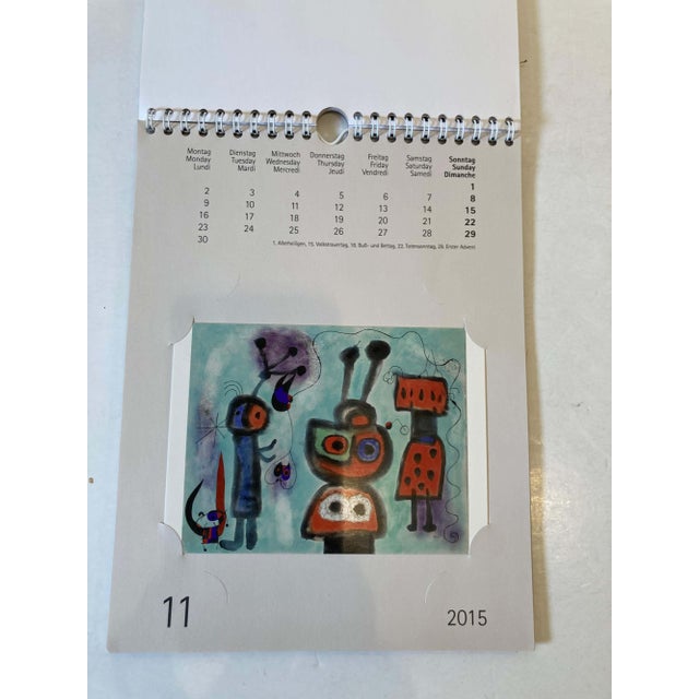 Gray Joan Miró Inspired 2015 Calendar: Modern Paper Art Collectible For Sale - Image 8 of 17