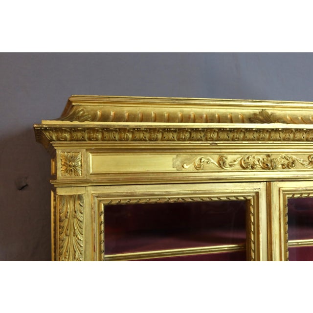19th Century Giltwood Display Case, in Restored conditions. Designed before 1890