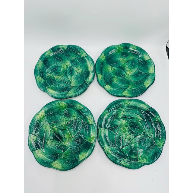 Vintage Leaf Italian Plates, Set of Four For Sale In Charleston - Image 6 of 6