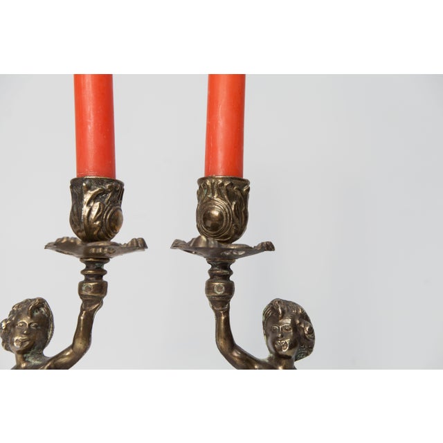 Cherub Candlesticks by FC, 1890s, Set of 2 For Sale - Image 9 of 18