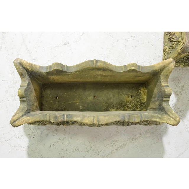 Mid 19th Century Mid 19th Century Elegant French Cast Stone Planters, Pair For Sale - Image 5 of 6