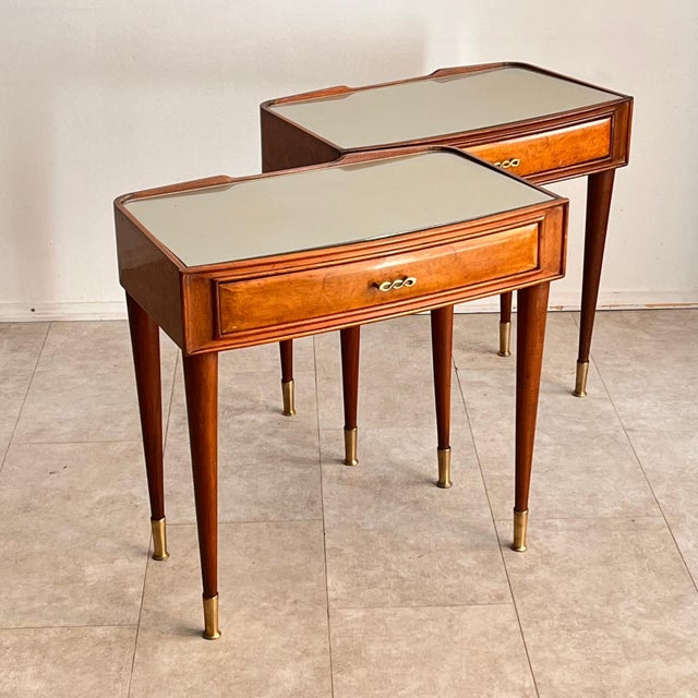 Mid-Century Modern Mid-Century Modern Bedside Tables by Paolo Buffa, 1950s, Set of 2 For Sale - Image 3 of 18