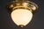 Metal Large Art Deco Ceiling Lamp with Opal Glass Shade, Vienna, 1920s For Sale - Image 7 of 18