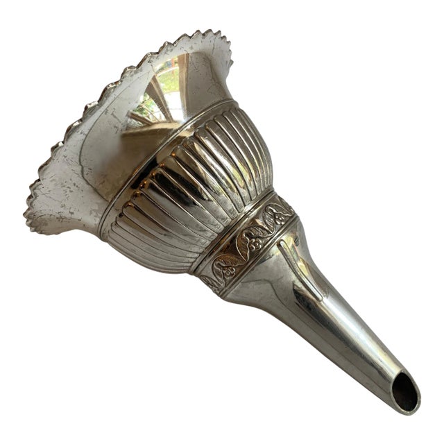 Silver Plate Wine Bar Funnel For Sale
