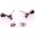 14 Karat White Gold and Blue Sapphire Drop Earrings 0.02 Total Diamond Weight, A Pair For Sale - Image 4 of 11