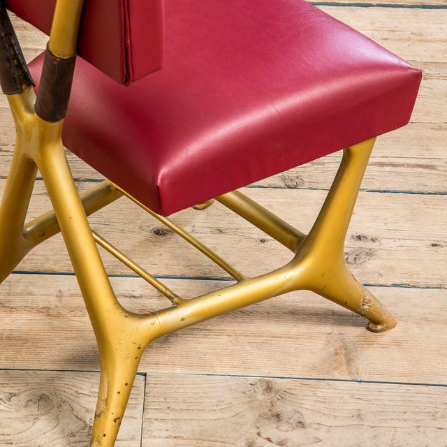 Red Chair by Giulio Minoletti and Gio Ponti for Breda, 1960s For Sale - Image 4 of 7