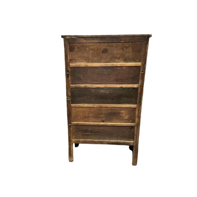 Brown 19th Century American Pie Safe With Copper-Finished Punched Tin Panels, C. 1885 For Sale - Image 8 of 8