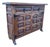 1940s Spanish Rustic Carved Solid Wood Sideboard with Wrought Iron Details For Sale