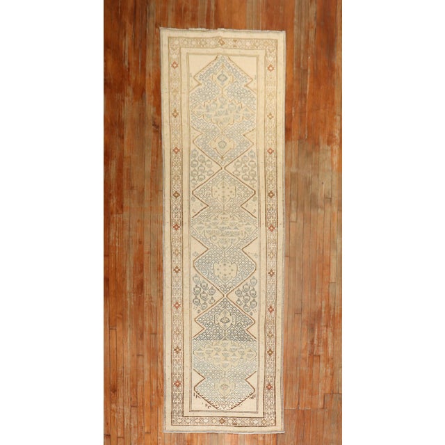Persian Antique Zabihi Collection Persian Serab Runner - 3'5" x 12' For Sale - Image 3 of 8