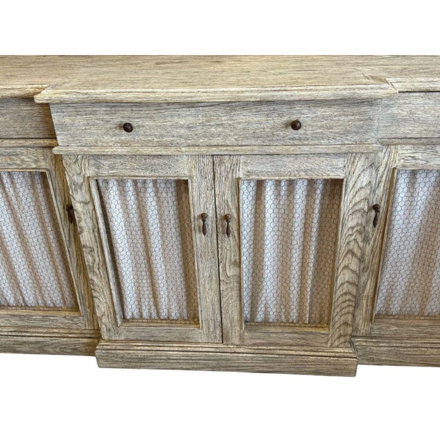 Wood Early 21st Century Cerused Oak Sideboard For Sale - Image 7 of 13