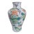 Vintage Chinese Qianlong Mark Famille Verte Porcelain Baluster Vase For Sale
