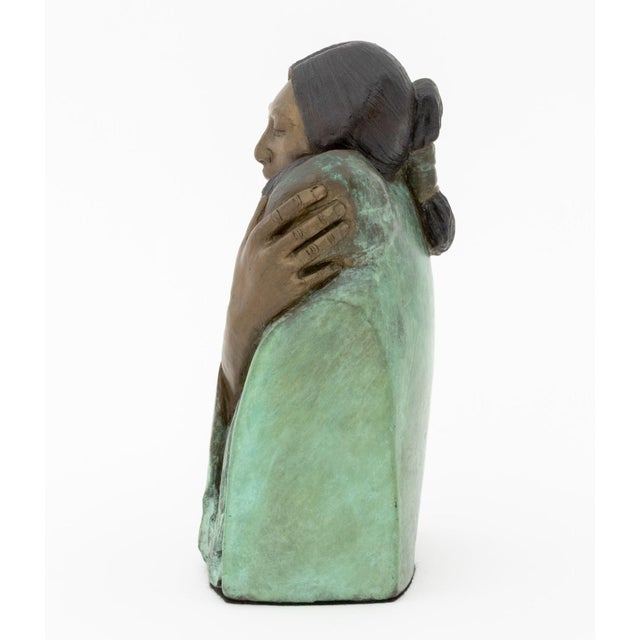 Jean Juhlin "Mother & Child" Patinated Bronze Sculpture For Sale - Image 9 of 11