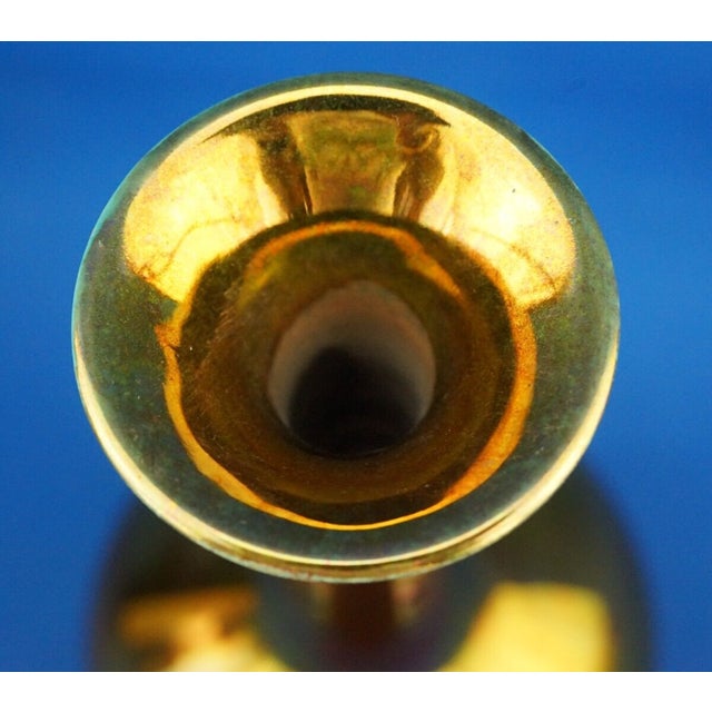 20th Century Ceramic Vase with Gold Metallic Lustre Glaze from Bottega Gatti, Italy, 1970s For Sale - Image 12 of 18