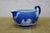 Vintage Wedgwood Blue Jasperware Candlesticks Creamer Sugar Teapot Bowl Compote - Set of 6 For Sale - Image 13 of 16
