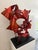 Abstract Metal Sculpture (Red Kabuki) by Kevin Barrett For Sale - Image 9 of 13