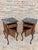 Louis XV Style Walnut Nightstands with Marble Top, 1930s, Set of 2 For Sale - Image 4 of 18
