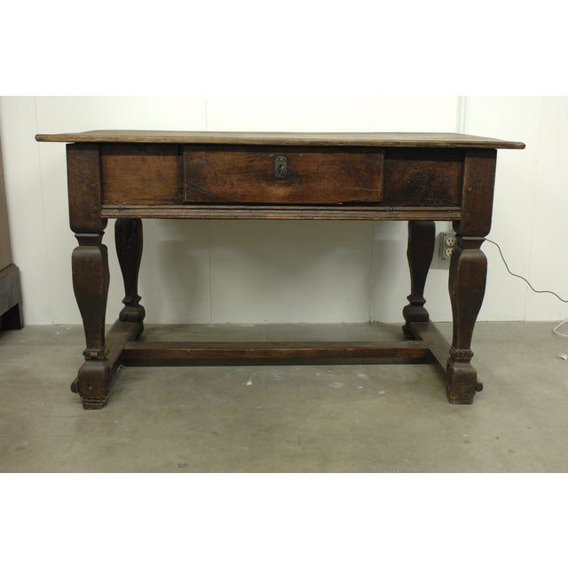 Antique Wood Desk With Lock and Hidden Drawers Chairish