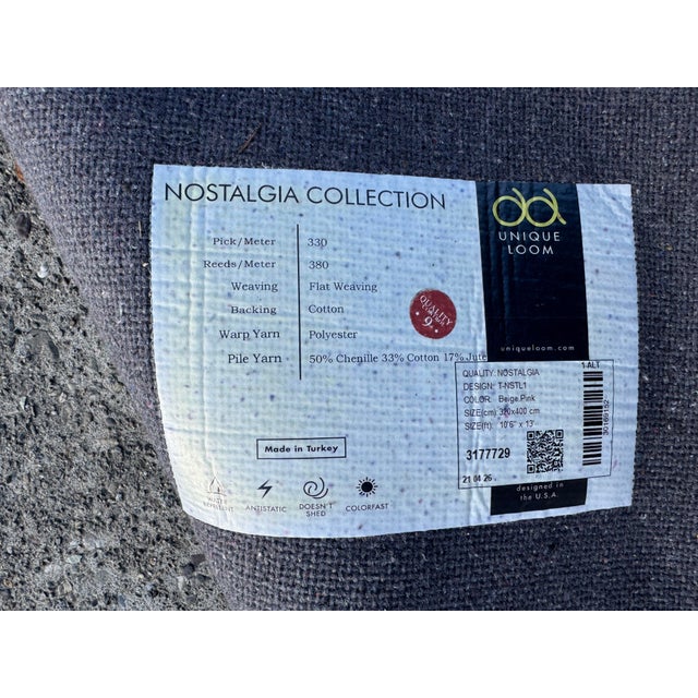 2010s 10ft 6in X 13ft Washable Nostaglia Area Rug For Sale - Image 5 of 13