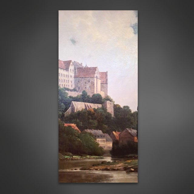 Franz Becker, Colditz Castle, 1926, Oil Painting on Canvas For Sale - Image 11 of 12