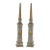 Monumental Neoclassical Grand Tour Ormolu Mounted Marble Obelisks on Pedestals For Sale