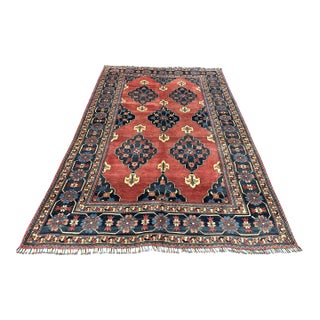 Rust Persian Karaja Heriz Hand-Knotted Wool Rug - 6'10" X 10'6" For Sale