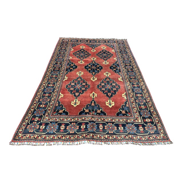 Rust Persian Karaja Heriz Hand-Knotted Wool Rug - 6'10" X 10'6" For Sale