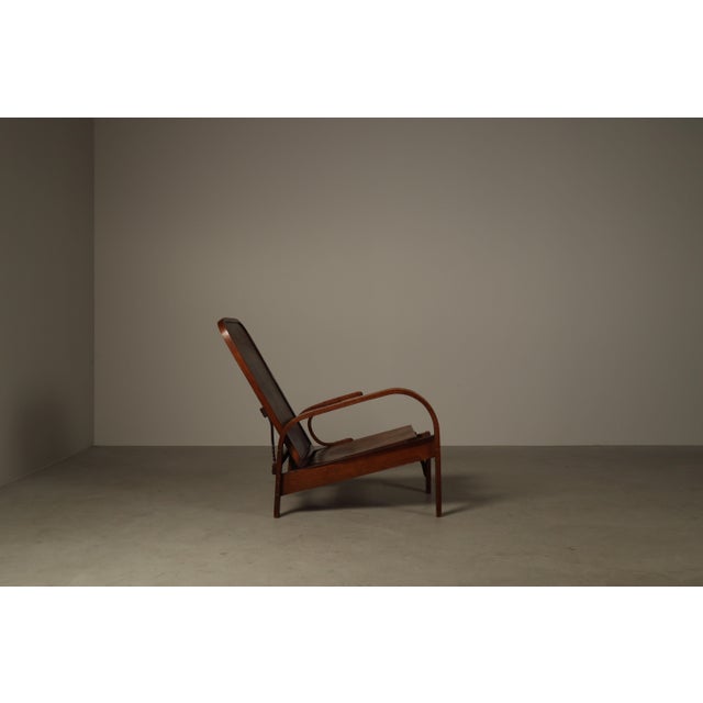 Brown Adjustable Lounge Chair by Walter Gerdau / Móveis Gerdau, Brazil, 1950 For Sale - Image 8 of 16