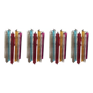 Colorful Wall Lamps in Murano Glass, Set of 4 For Sale