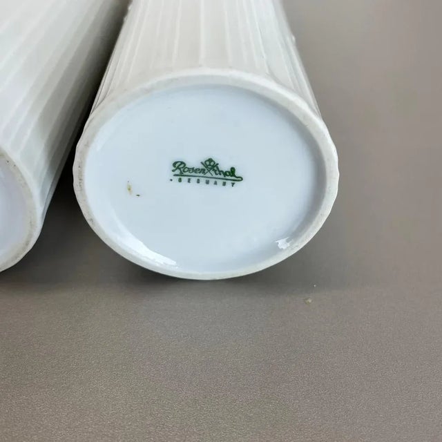 Abstract German Op Art Vase by Tapio Wirkkala for Rosenthal, 1980s, Set of 2 For Sale - Image 12 of 14