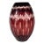 Large Red Cut to Clear Vase For Sale