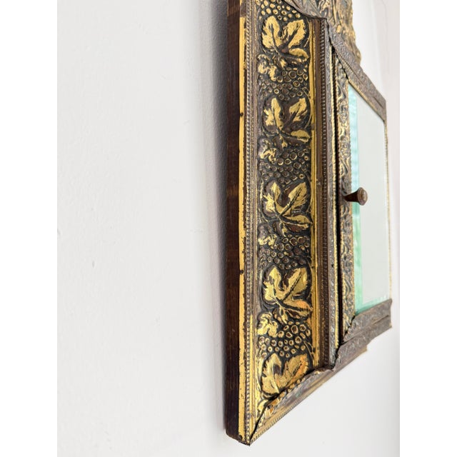Antique Victorian Wall Cabinet with Beveled Mirror and Brush, Late 19th Century For Sale - Image 11 of 17