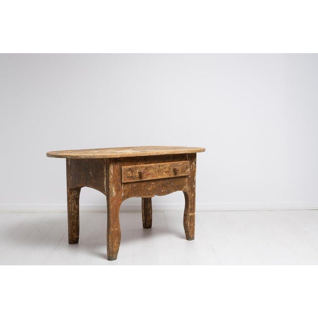 18th Century Swedish Folk Art Low Table For Sale - Image 5 of 16