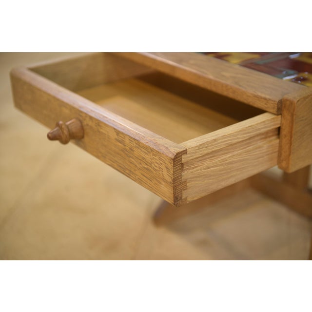 Oak Bedside Table by Guillerme and Chambron for Votre Maison, 1950s For Sale - Image 6 of 13