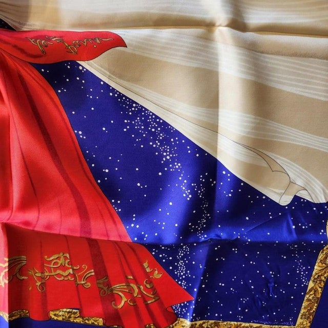 Modern 1980s Hermès Silk Scarf Hilton McConnico Souvenirs De Paris Boxed For Sale - Image 3 of 13