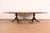 Baker Furniture Style Georgian Mahogany Double Pedestal Extension Dining Table, Newly Refinished For Sale - Image 10 of 12